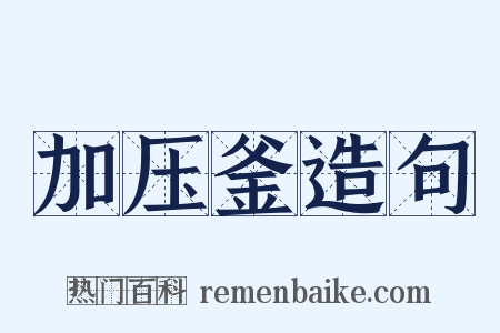 加压釜造句是什么意思的图片